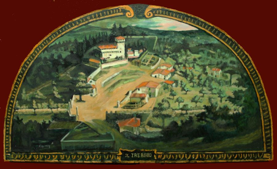 d'après Giusto Utens : Villas médicéennes - Trebbio (Copie 60 x 37 cm) - Jean-Guy Bègue