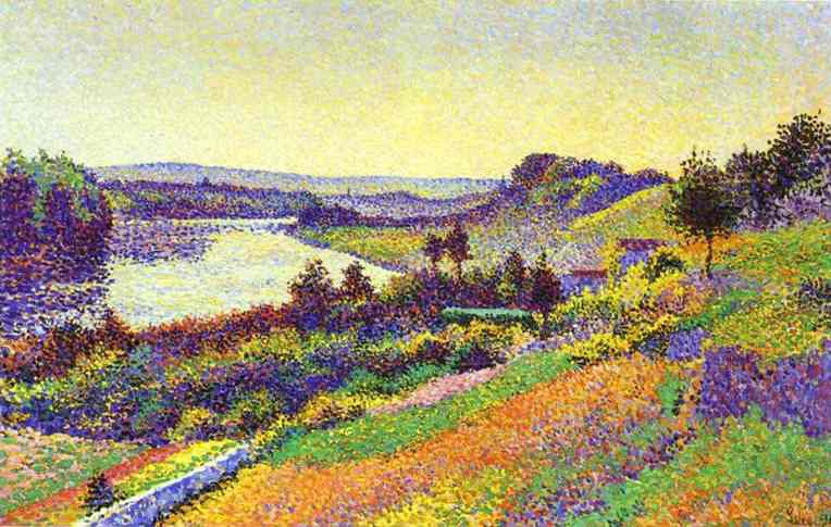 d'après Maximilien Luce : La Seine à Herblay (Copie 81 x 54 cm) - Jean-Guy Bègue