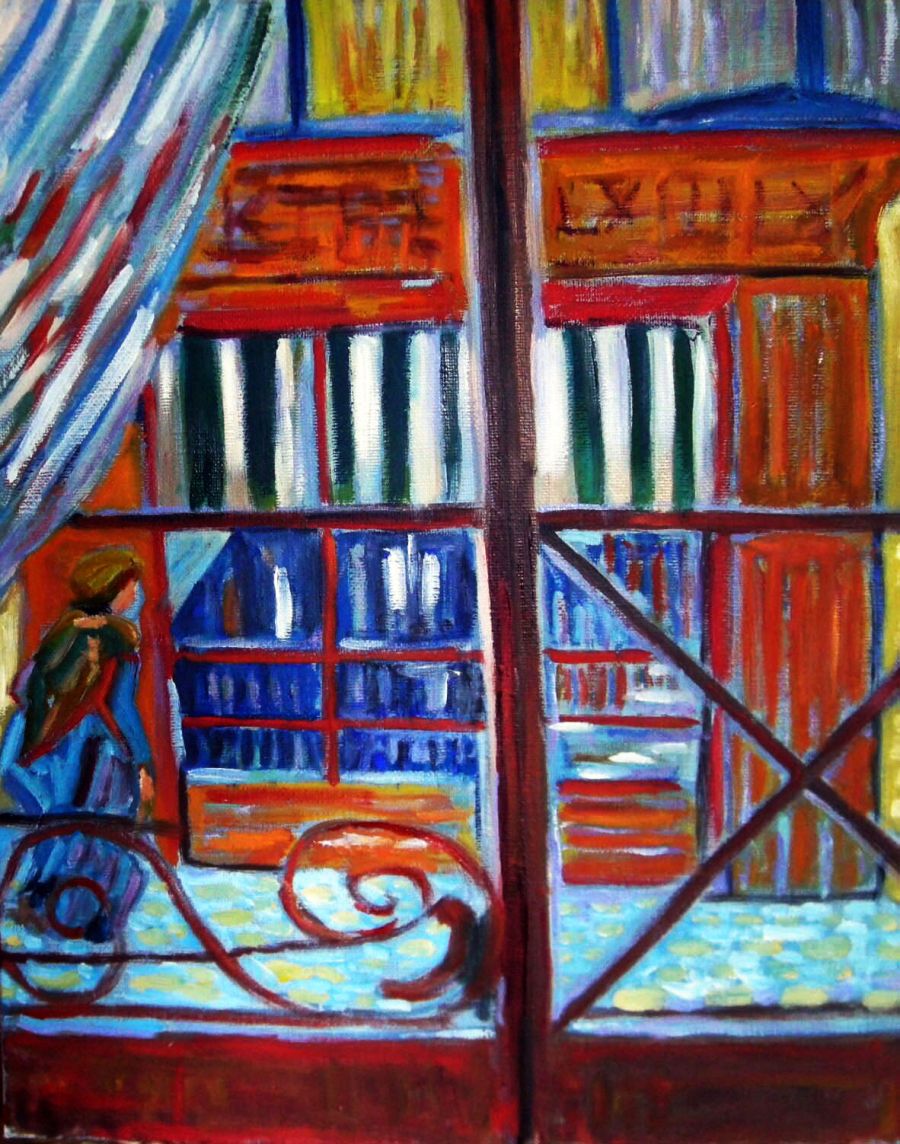 d'après Vincent Van Gogh : La boutique (Copie  39x32) - Jean-Guy Bègue