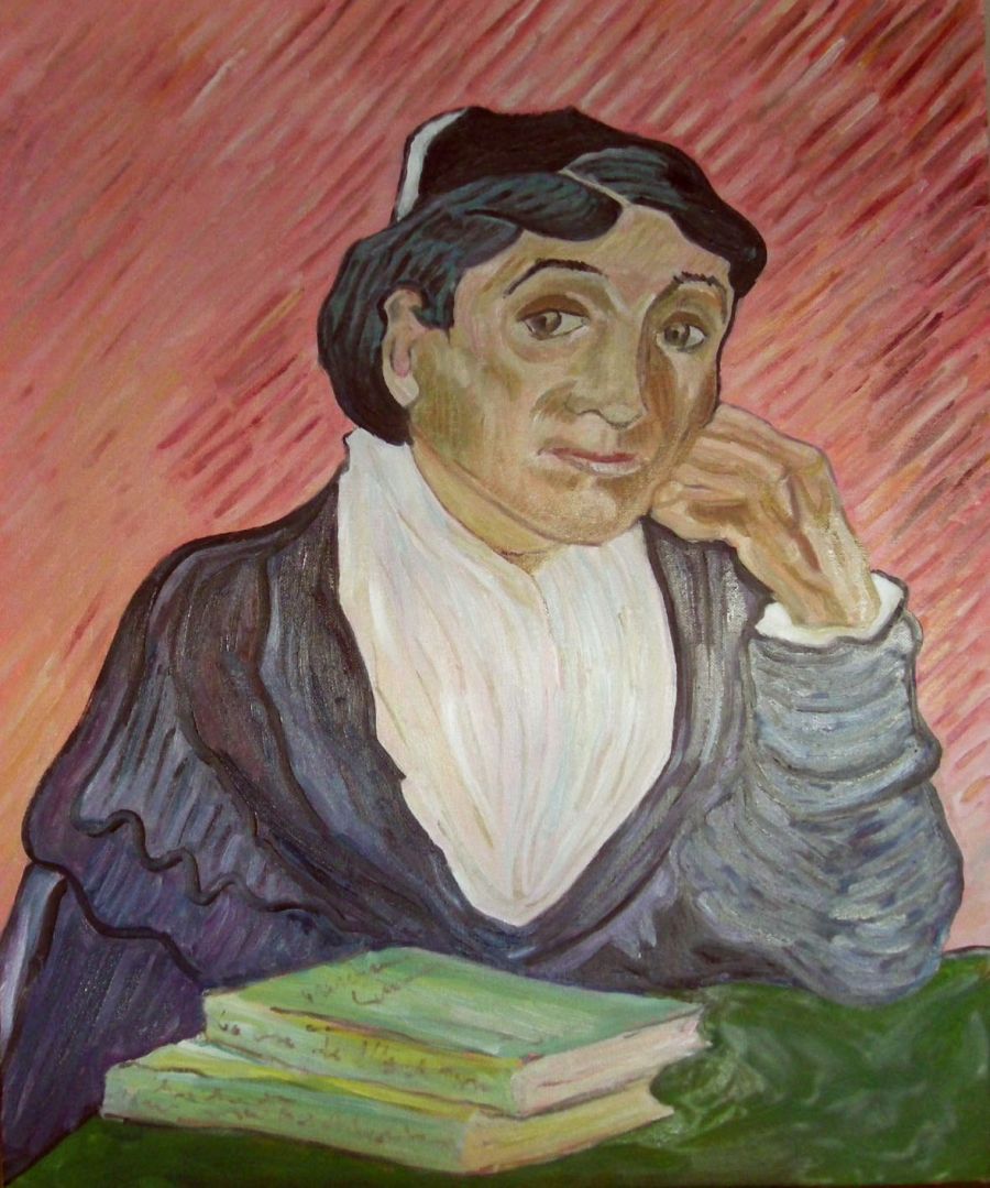 d'après Vincent Van Gogh : L'arlésienne (Copie 65x54) - Jean-Guy Bègue