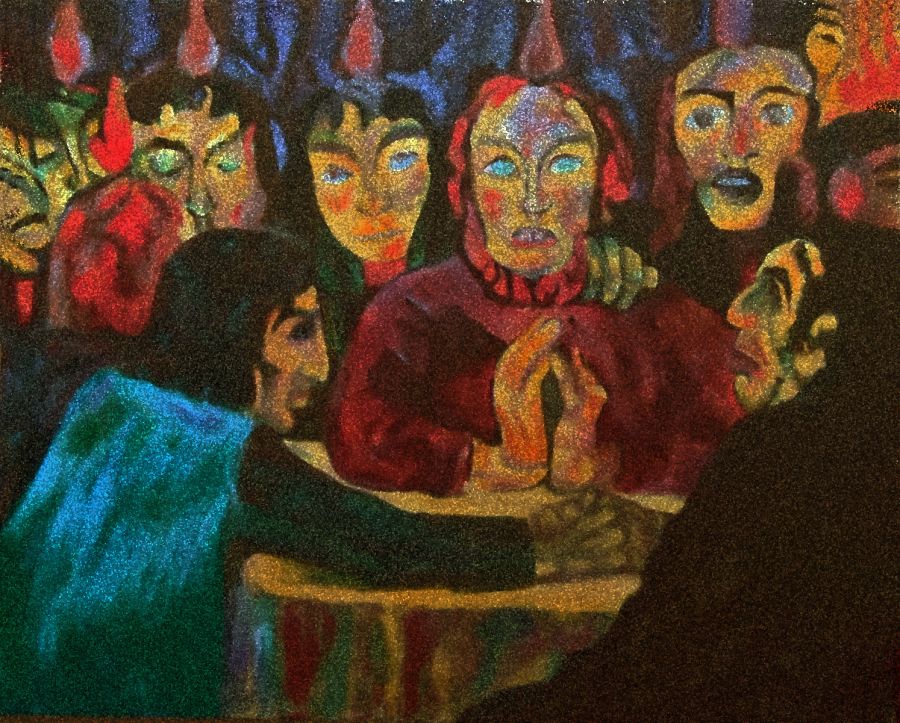 d'après Emil Nolde : Pentecôte (73 x 92 cms) - Jean-Guy Bègue